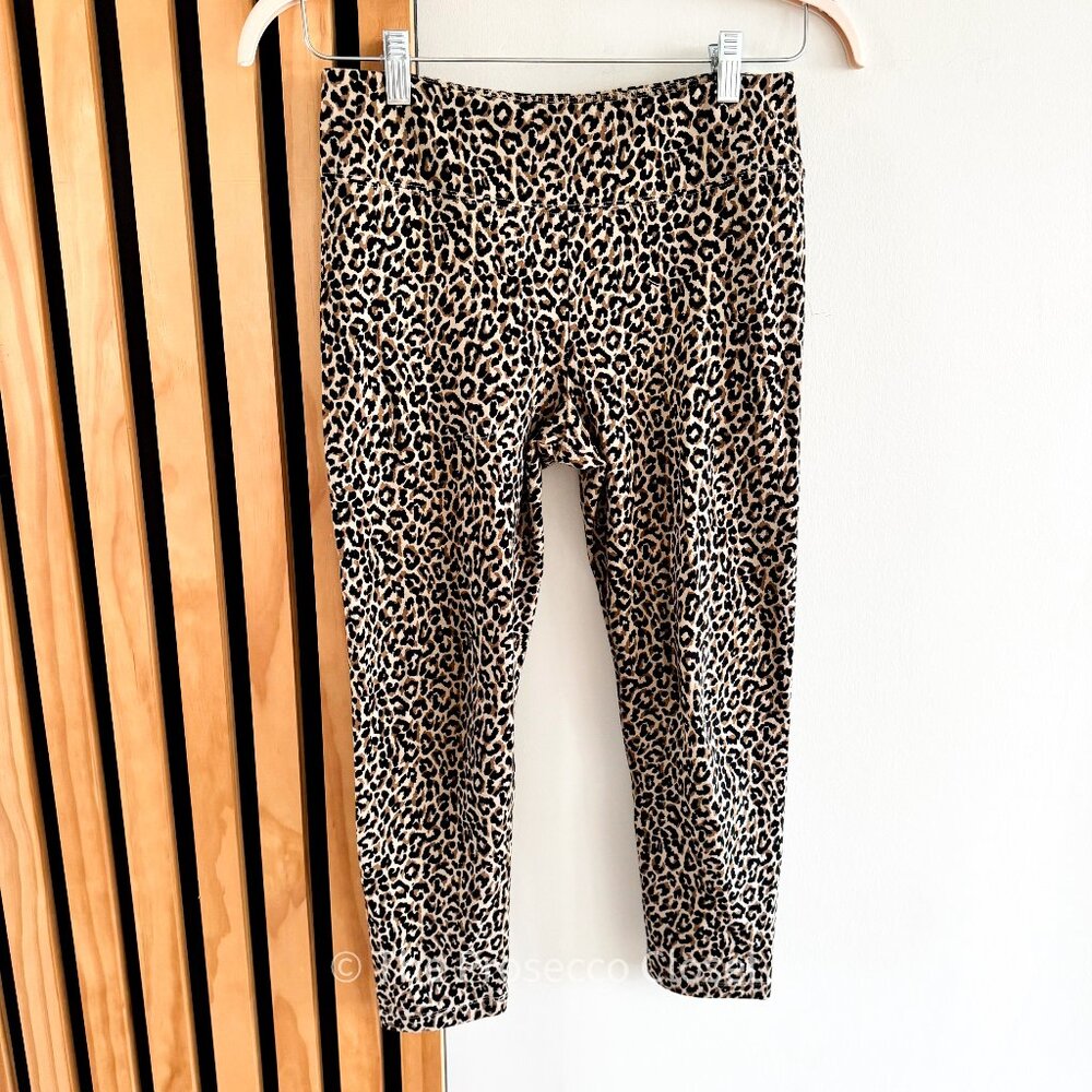JCrew Cotton Blend Leopard Capri Leggings(M)